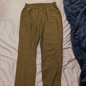 Old Navy Women’s Arboretum Green High-Waisted Twill Jogger Pants (Small Tall)